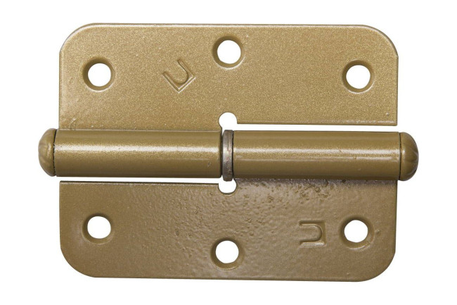 Карточная петля ПН-85 85x41х2.5 мм левая цвет золотой металлик 37643-85L