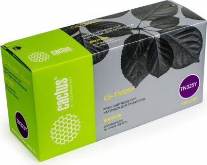 Картридж лазерный Cactus CS-TN325Y желтый (3500стр.) для Brother DCP-9055/9270/HL-4140/4150/4570