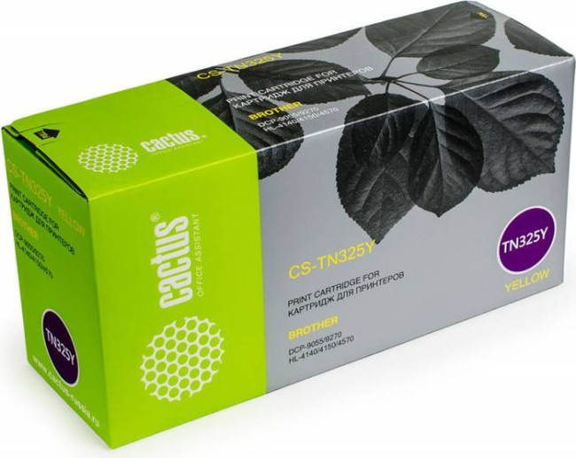 Картридж лазерный Cactus CS-TN325Y желтый (3500стр.) для Brother DCP-9055/9270/HL-4140/4150/4570