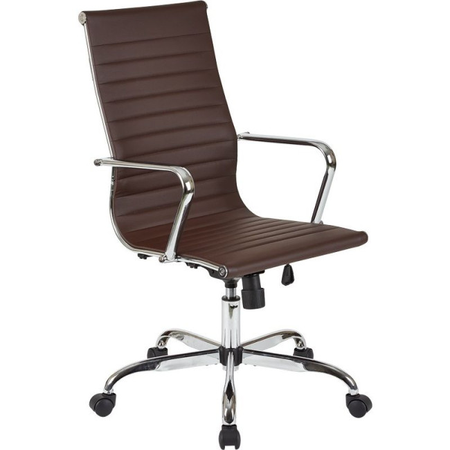 Кресло BN_Y_EChair-711 TPU к/з коричнев, хром Кресло BN_Y_EChair-711 TPU к/з коричнев, хром