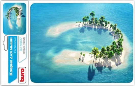 Коврик для мыши Buro BU-M10017 рисунок/остров