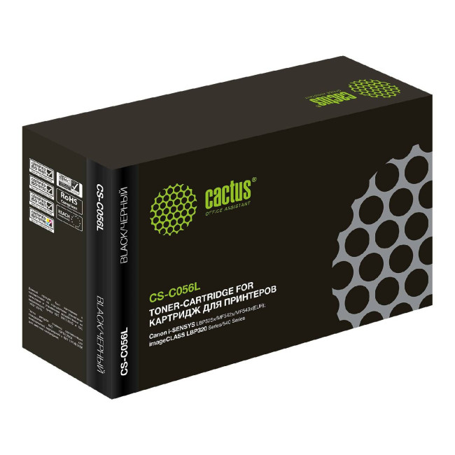Картридж лазерный Cactus CS-C056L 056 L черный (5100стр.) для Canon imageCLASS LBP320 Series/540 Ser