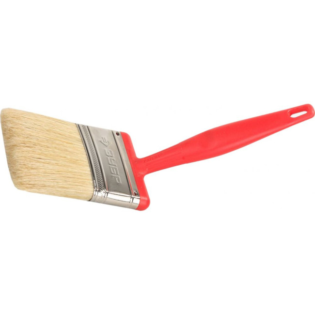 Кисть плоская ЗУБР "БСГ-50", с быстросъемной головой, натуральная щетина, пластмассовая ручка, 63мм