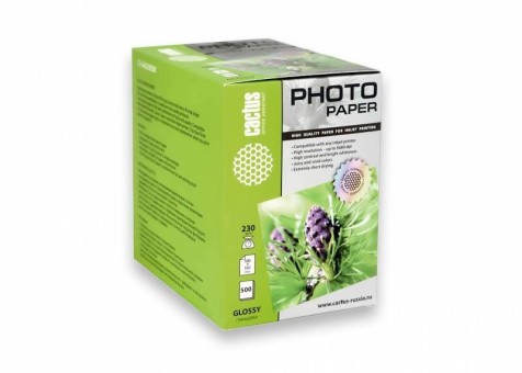 Бумага 10X15CM PHOTO GLOSSY 500SH CS-GA6230500 CACTUS