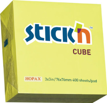 Блок самоклеящийся бумажный Stickn 21010 76x76мм 400листов