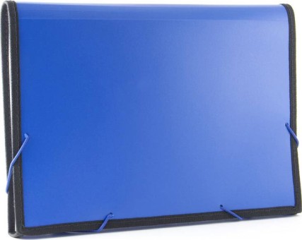 Портфель Бюрократ -BPR13LBLUE 13 отдел. A4 с окантовкой пластик 0.7мм синий