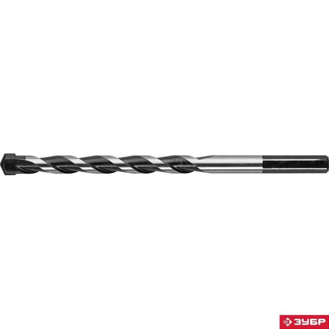 ЗУБР ПРОФЕССИОНАЛ 7 x 100 мм сверло по бетону усиленное, 3-х гранный хвостовик