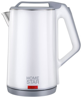 Чайник элекрический HOMESTAR HS-1036 (1,8 л) белый, двойной корпус