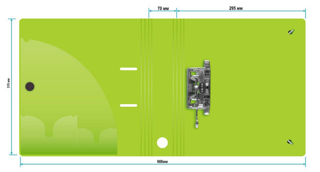 Папка-регистратор Silwerhof 355051 A4 70мм полифом салатовый