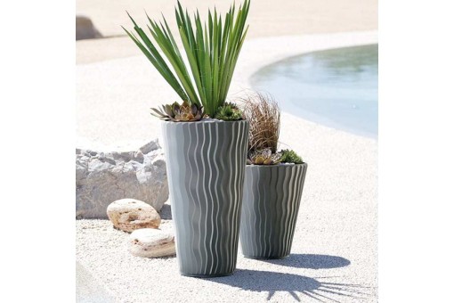 Кашпо для цветов SANDY DBSP400-405U серый 2 предмета 18 и 37л