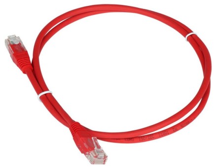 Патч-корд TWT UTP TWT-45-45-0.5-RD кат.5е 0.5м красный ПВХ