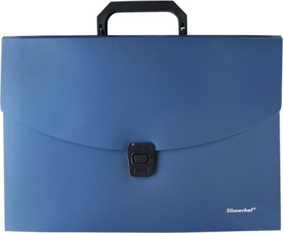 Портфель Silwerhof Perlen 322716-02 6 отдел. A4 пластик синий металлик