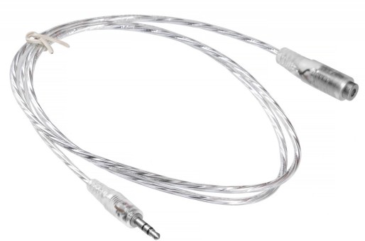 Кабель-удлинитель аудио Buro Jack 3,5 m/Jack 3,5 f, CAB025-1M, прозрачный, 1 м