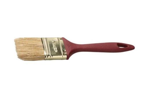 Кисть плоская ЗУБР "УНИВЕРСАЛ-МАСТЕР" "КП-11", натуральная щетина, пластмассовая ручка, 20мм