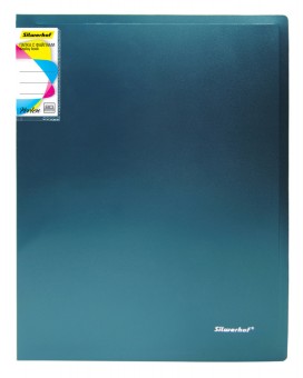 Папка с 80 прозр.вклад. Silwerhof Perlen 292981-75 A4 1мм карман зеленый металлик