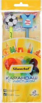 Набор карандашей чернографит. Silwerhof SPORTY 125039-00 Солнечная коллекция (2 карандаша + ластик)