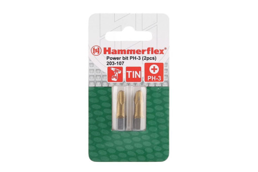Бита HAMMER PH3 25мм (PB PH-3 25мм 2шт.)
