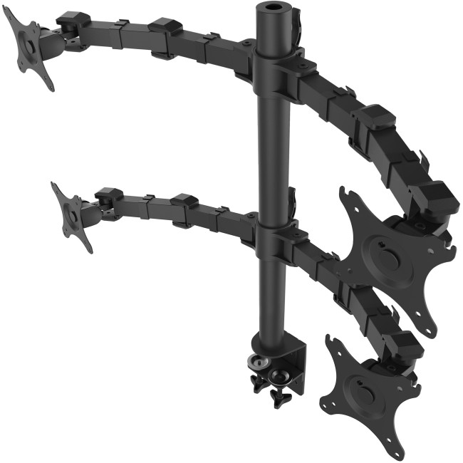 ONKRON настольный кронштейн для четырёх мониторов 10"-32", черный D421E