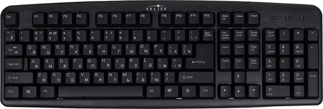 Клавиатура Oklick 100M черный USB