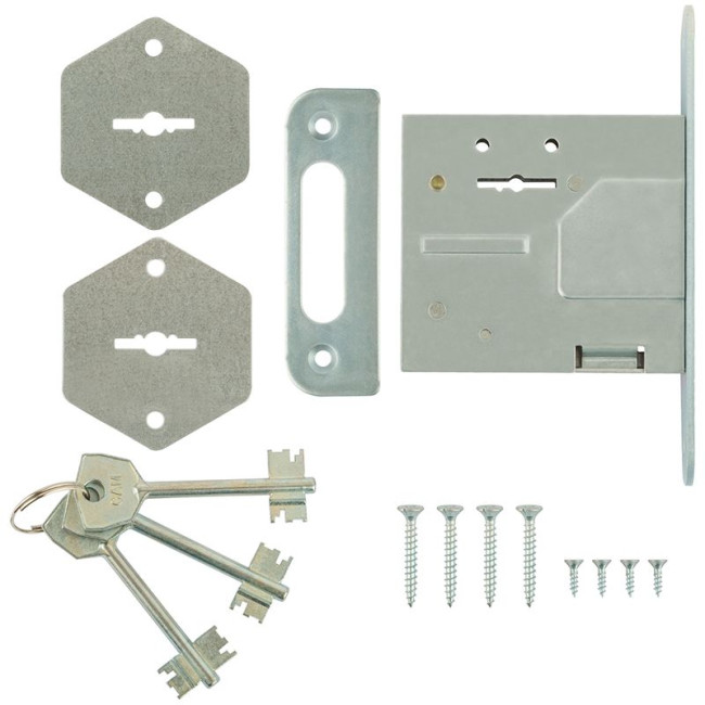 FIT Замок врезной ЗВ8-4С, прямоугольный ригель (66972)