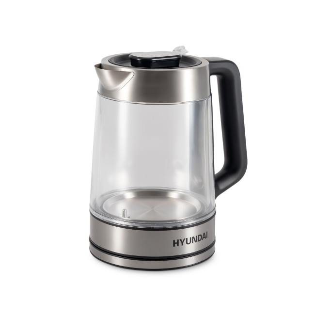 Чайник электрический Hyundai HYK-G5607 1.7л. 2200Вт черный/серебристый корпус: стекло