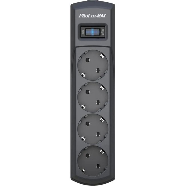 Сетевой фильтр PILOT m MAX (4/5м/16А/150Дж/темн.серый)