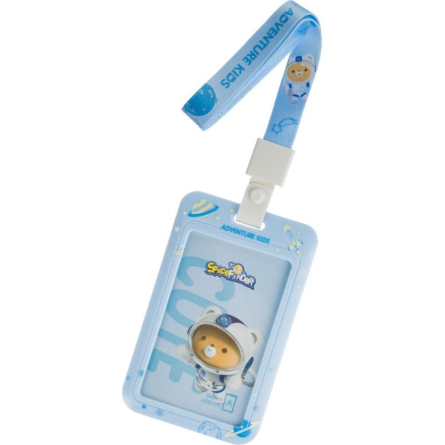 Бейдж Deli 64822 вертик.,с держат. и клипом,вкладыш:54x86мм, ассорти