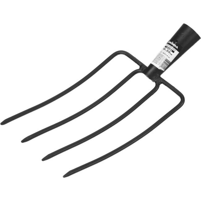 GRINDA 180х300мм, 4 круглых зубца, без черенка, вилы навозные 39720-4_z01