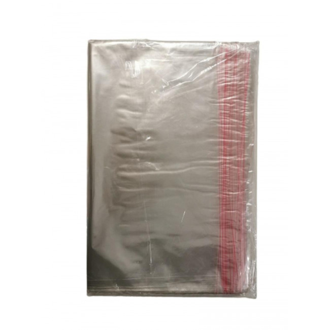 Пакет фасовочный ПП 50x60+5  с клеевым клапаном 20мкм 100 шт уп