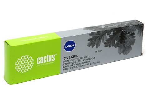 Картридж матричный Cactus CS-LQ800 черный для Epson LQ-300/5xx/800/850/ERC-19/LX-300/300+/400