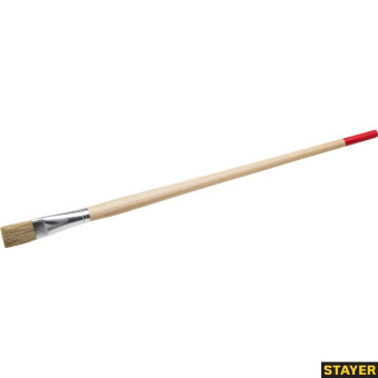 Комплект 4 шт, Кисть круглая тонкая STAYER "UNIVERSAL-STANDARD", светлая натуральная щетина, деревянная ручка, 0124-18