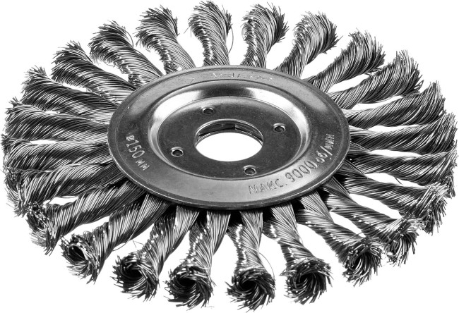 ЗУБР Профессионал. Щетка дисковая для УШМ, плетеные пучки стальной проволоки 0,5мм, 150х22мм