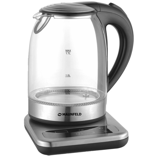 Чайник электрический MAUNFELD MGK-614BK, серебристый