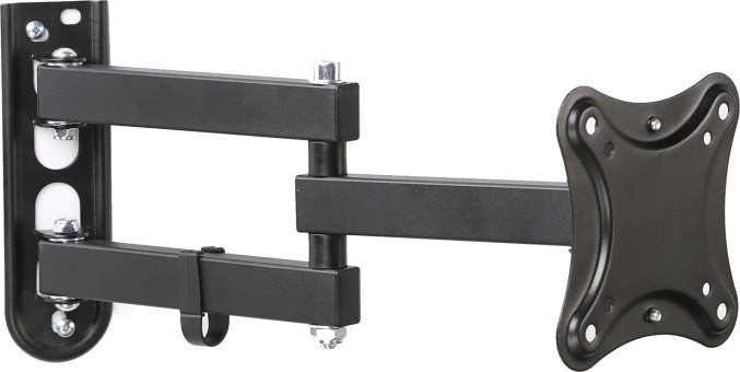 Кронштейн для телевизора Hama R1 118153 черный 10"-27" макс.15кг настенный поворотно-выдвижной и нак