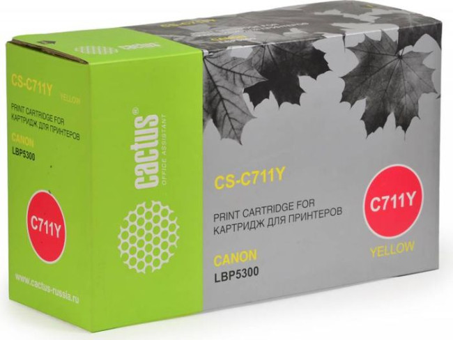 Картридж лазерный Cactus CS-C711Y желтый (6000стр.) для Canon LBP5300
