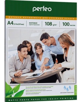 Фотобумага PERFEO (PF-MTA4-108/100)A4 108 г/м2 матовая 100л (M05)
