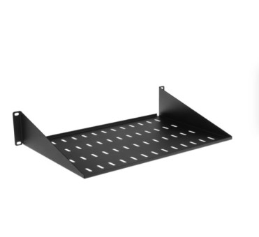 Стойки, полки Полка перфорированная консольная 2U, глубина 300 мм, цвет черный
