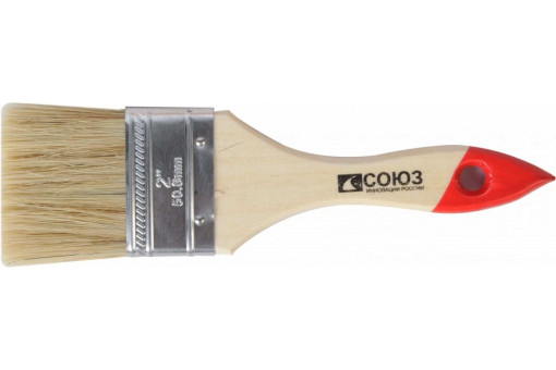 9040-36-020C Кисть плоская Standard 3/4" (20мм), натуральная щетина, деревянная ручка, СОЮЗ