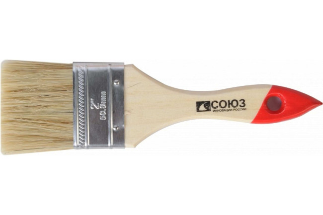 9040-36-020C Кисть плоская Standard 3/4" (20мм), натуральная щетина, деревянная ручка, СОЮЗ