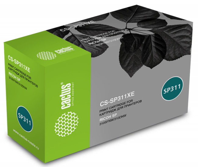Картридж лазерный Cactus CS-SP311XE черный (6400стр.) для Ricoh SP 311DN/311DNw/325DNw