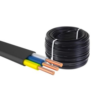 Кабель Промэл твердый плоский негорючий малодымный ВВГ-пнгА LS 3*1,5 50М ГОСТ