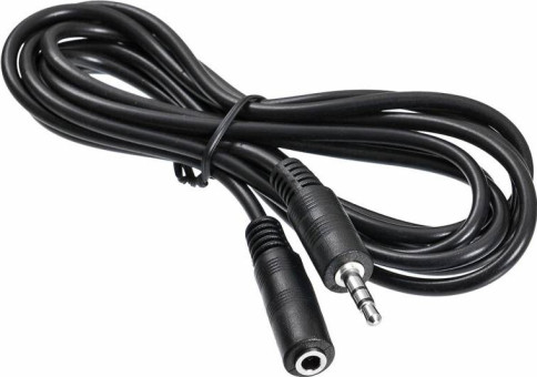 Кабель-удлинитель аудио Buro Jack 3.5 (m)/Jack 3.5 (f) 2м. черный (BAAC003-2)