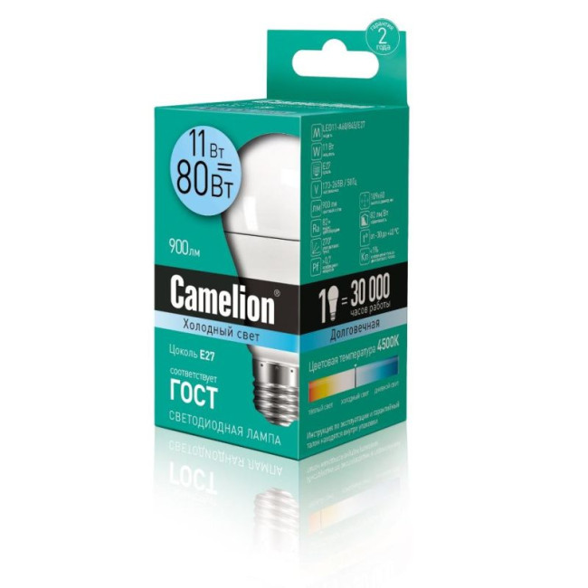 Лампа светодиодная Camelion LED11-A60/845/E27,11Вт Лампа светодиодная Camelion LED11-A60/845/E27,11Вт