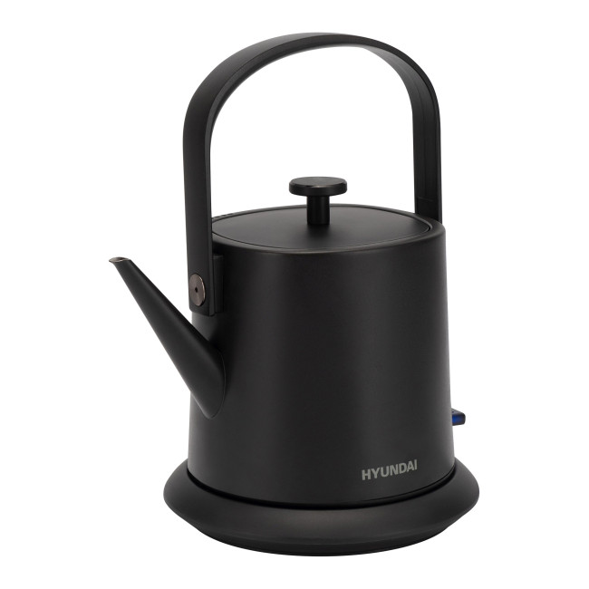 Чайник электрический Hyundai HYK-S2042 0.6л. 1000Вт черный корпус: металл