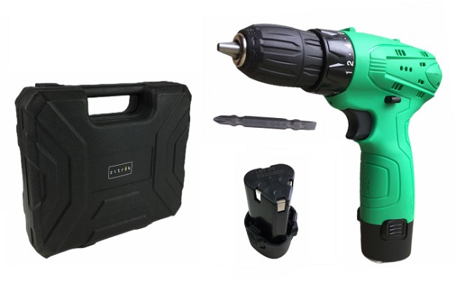 Дрель-шуруповерт Zitrek Green 12-Li аккум. патрон:быстрозажимной (кейс в комплекте) (063-4072)