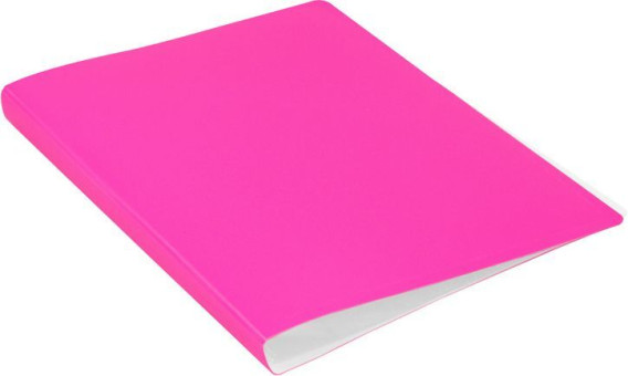 Папка с 30 прозр.вклад. Бюрократ Double Neon DNE07V30PINK A4 пластик 0.7мм розовый
