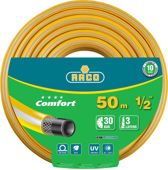 Поливочный шланг RACO Comfort 1/2", 50 м, 30 атм, трёхслойный, армированный 40303-1/2-50_z01