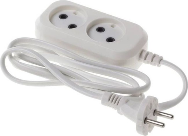 Удлинитель Buro BU-PSL2.1/W, 1,5 м, 2 розетки, белый