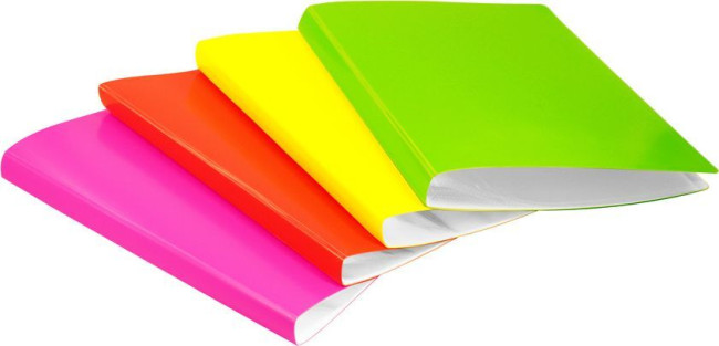 Папка с 30 прозр.вклад. Бюрократ Double Neon DNE07V30YEL A4 пластик 0.7мм желтый