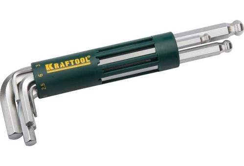 Набор KRAFTOOL Ключи имбусовые длинные с шариком, HEX, 8 предметов, 27431-2_z01